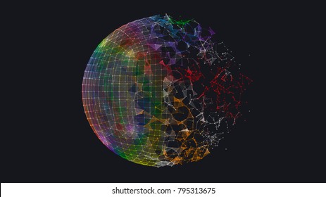 triangle sphere vector background design