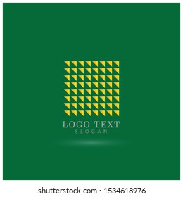 Triangle & Square Abstract Logo. Symbol & Icon Vector Template.