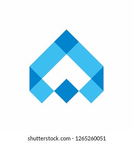Triangle Square Arrow Space Business Company Vector Logo Design