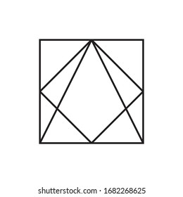 Diseño del logotipo de la empresa de vectores del espacio de flecha cuadrada Triangle Square