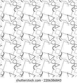 triangle square circle pattern. abstract moden pattern. Vector seamless pattern. Modern stylish texture.Endless Abstract Background
