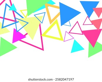  Triangle square circle star granules illustration.  Cute confetti vector pattern.
