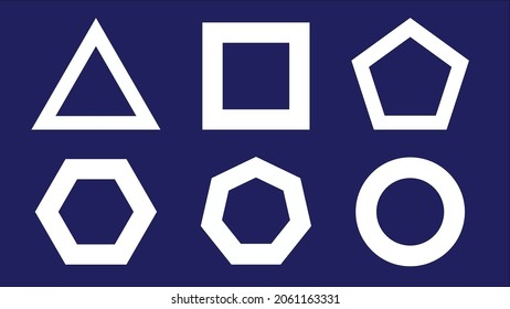 Triangle, square, quadrilateral, hexagon, circle Vector Ratio Made to Gold Ratio
