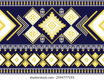 triangle and square shape geometric pattern in native fabric and carpet. vector illustration design