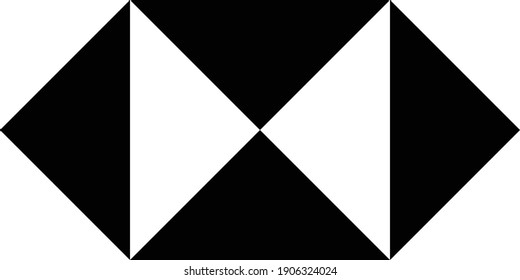 triangle or square vector design template icon. This also represents creative technology symbol, business media sign, infinite triangle, geometric shapes