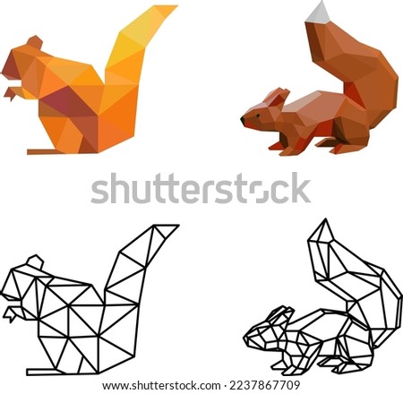triangle squirrel set, eps 10