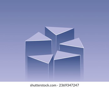 triangle stage for product placement.  3d podium.  good for posters.  vector design