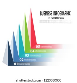 Triangle staircase step options. For Analysis, banner, Step, layout, options, step up, web design, Business infographics. Vector illustration.