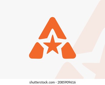 Triangle and star combined icon design, fan rice ball logo design, stylish vector graphic design.