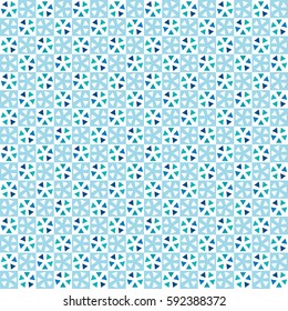 triangle star image,blue color tile - Geometric seamless pattern