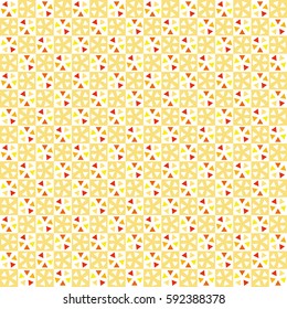 triangle star image,orange color tile - Geometric seamless pattern