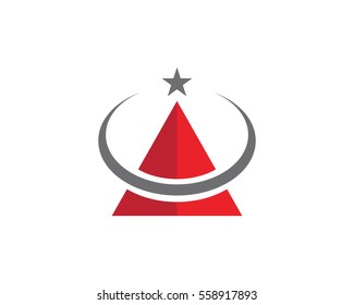  Triangle with star Logo Template