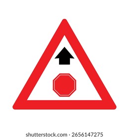 Triangle Stop Ahead The Illustration
