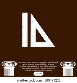 Triangle and Straightedge icon