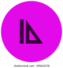 Triangle and Straightedge vector  icon