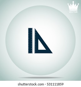 Triangle and Straightedge  vector illustration.