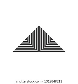 triangle stripes lines simple logo vector