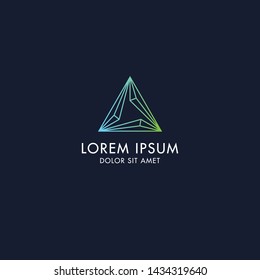 triangle style with gradient color effect