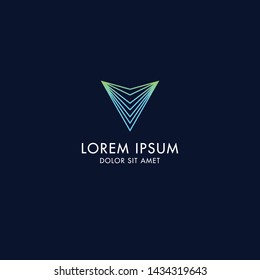triangle style with gradient color effect