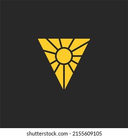 triangle sun logo ideas, suitable use as icon, sign and element design to describe tech company