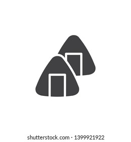 Triangle sushi rolls vector icon. filled flat sign for mobile concept and web design. Traditional Japanese food glyph icon. Symbol, logo illustration. Pixel perfect vector graphics