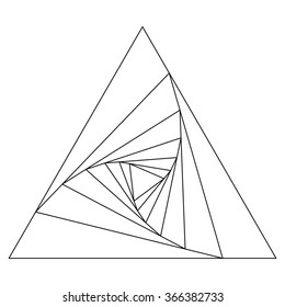 Triangle swirl graphic design, logo design