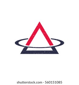 Triangle Swoosh Grunge Logotype