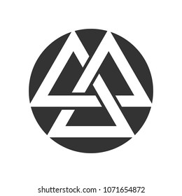 Triangle symbol. Ancient icon. Logo. vector eps 10.