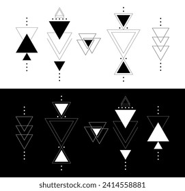 Triangle symbol, black and white logo.