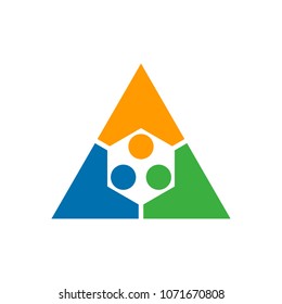 Triangle symbol. Comunity Icon. Logo. Vector eps 10.
