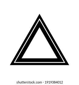 Triangle Symbol Design Vector Template On White Background