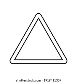 Triangle symbol design vector template on white background