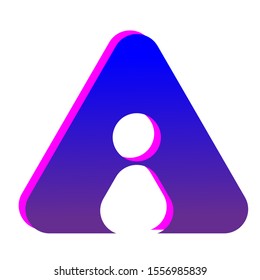 triangle symbol with an exclamation mark icon inside it