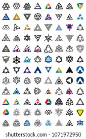 Triangle symbol.  Icon set collections. Logo. vector eps 10.