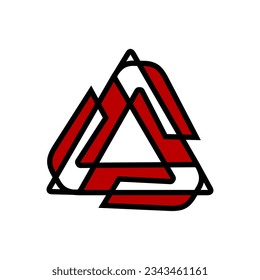 Triangle symbol. Occult Logo Design. Vector Illustration.