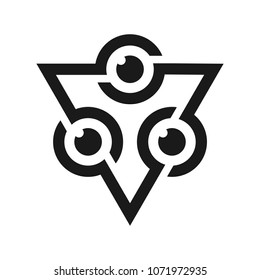 Triangle symbol.  Vintage Icon. Ancient Logo. vector eps 10.