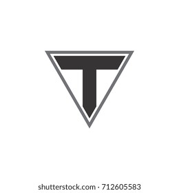 triangle with t letter logo