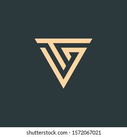 Triangle tech business logo design template. Stock Vector illustration isolated