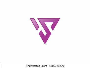 Triangle technology concept design with purple color