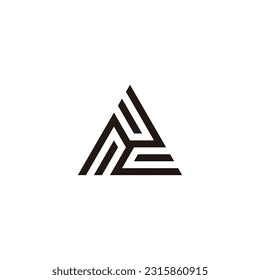 Triangle, technology, knife geometric symbol simple logo vector