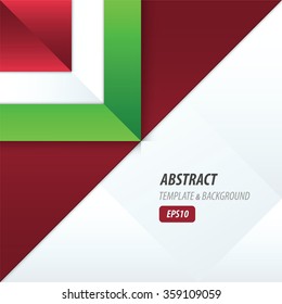 triangle template vector red and green color