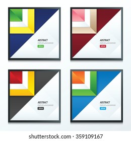 triangle template vector set 4 item