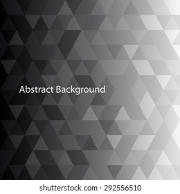 Triangle texture. Geometric backdrop. Polygonal crystal texture. Black abstract.