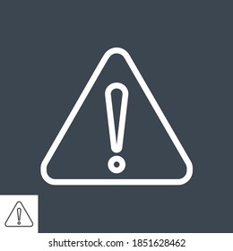 Triangle Thin Line Vector Icon. Flat icon isolated on the black background. Editable EPS file. Vector illustration.