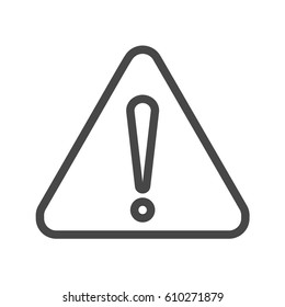 Triangle Thin Line Vector Icon. Flat icon isolated on the white background. Editable EPS file. Vector illustration.