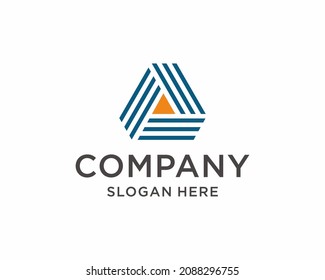 triangle with three line logo