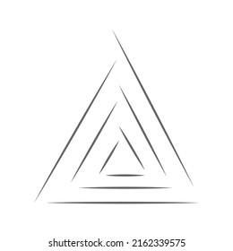 triangle with three line logo