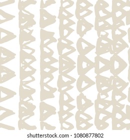 Triangle tie dye pattern. Shibori ivory background. Geometric china ink natural print. Organic vector japanese design. Watercolor indonesian tile. Triangle seamless pattern. Japan kimono print.