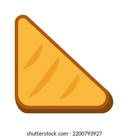 Triangle toast Food icon. Vector illustration