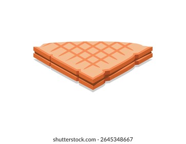 Triangle toasted sandwich slice. Simple flat illustration.